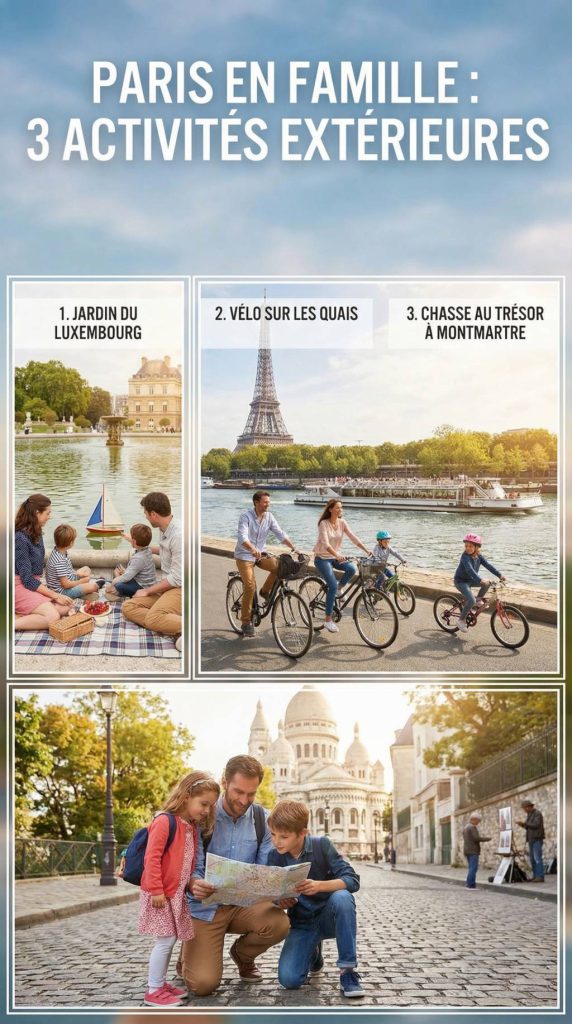 3 activités de plein air à faire à Paris pour des sorties en famille